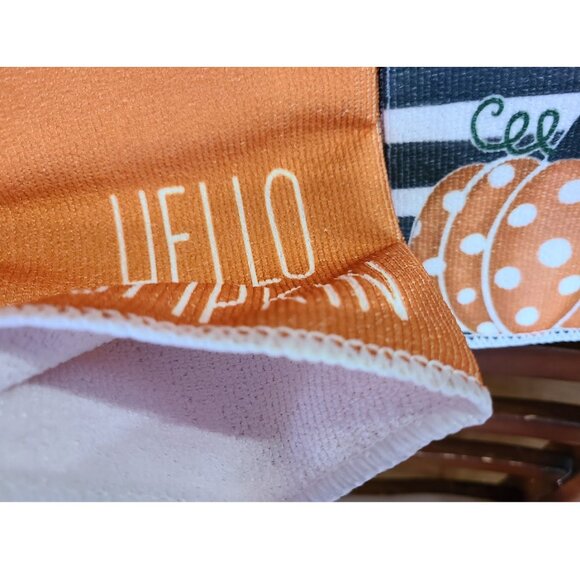 Pumpkin Kitchen Towels Set Thanksgiving Halloween Fall Decor Holiday Decoration - Picture 5 of 6